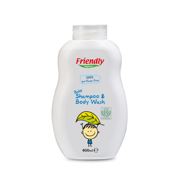 Дитячий органічний шампунь-гель (без запаху) Friendly Organic, 400 мл 8680088181604 фото