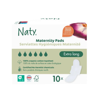 Органічні післяпологові прокладки Naty, 10 шт 7330933000307 фото