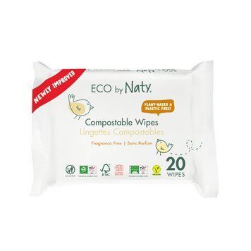 Органічні серветки Eco by Naty без запаху для подорожей, 20 шт. 7330933245067 фото