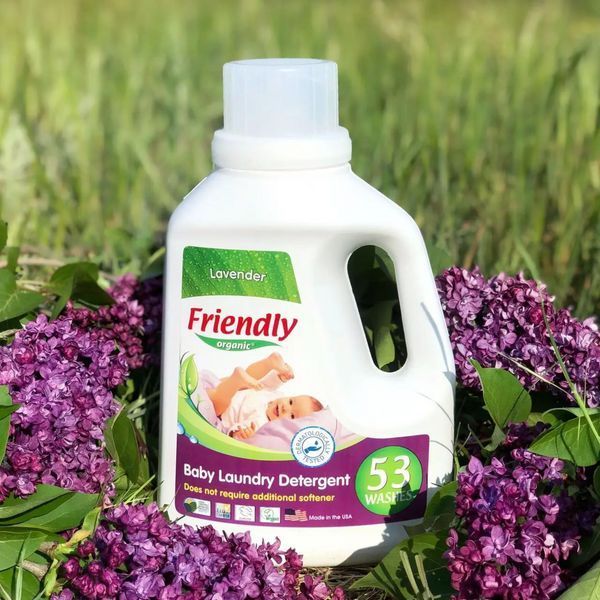 Органічний рідкий пральний порошок-концентрат Friendly Organic лаванда 1,57 літрів (53 прання) 8680088180010 фото