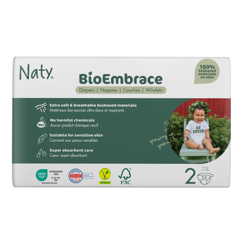 Органічні дитячі підгузки (розмір 2, 3-6 кг) Naty, 33 шт 7330933000208 фото
