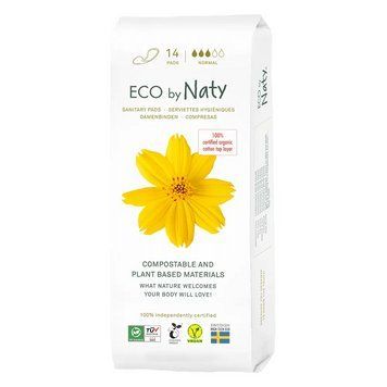 Органічні прокладки Eco by Naty Normal (без крилець), 14 шт 7330933176958 фото